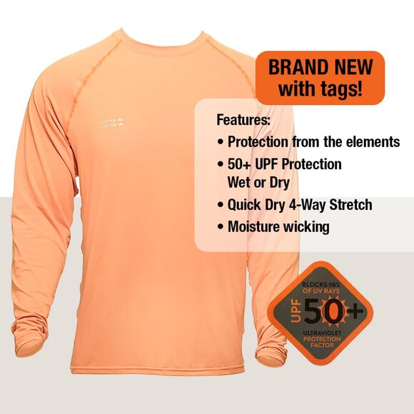 NEW Mens Layer One L/S 50+ UPF Sun Protection Rashguard T Shirt Moisture Wicking - Picture 1 of 16